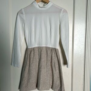 Vintage 1950’s long sleeve mixed media dress